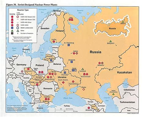 russia nuclear power plant map